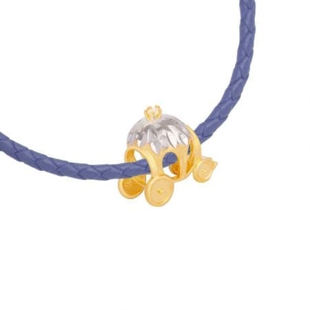 PUMPKIN CAR 2 TONE 916 GOLD CHARMS